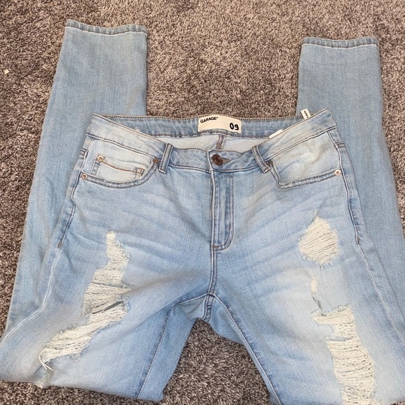 GARAGE Super Skinny Distressed Jeans Size 9 - Picture 3 of 4